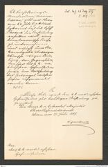 k.k. naturhistorisches Hofmuseum, Intendanzakten 1885-1896 (Hauer), Aktenzahl Z.309/1887, Seite 1